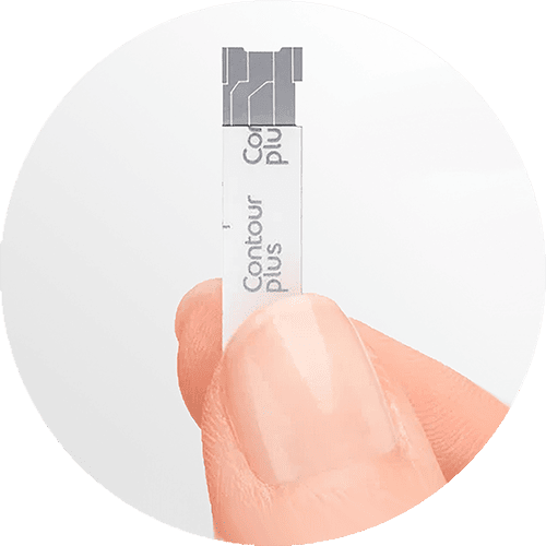 CONTOUR®PLUS 시험지 클로즈업