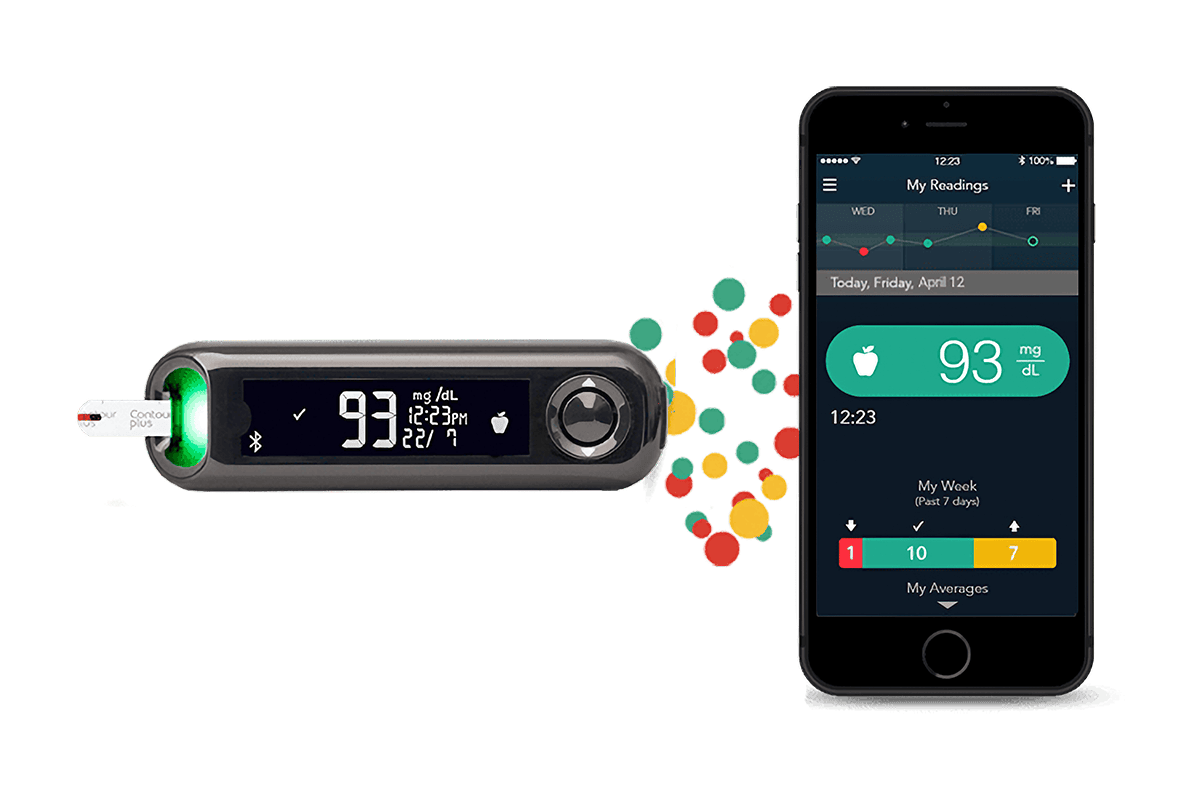 앱과 스마트폰에 호환되는 CONTOUR 혈당측정기